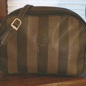 FENDI Pequin Striped Handbag